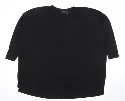 Womens UK Size 16 ASOS Black Basic T-Shirt