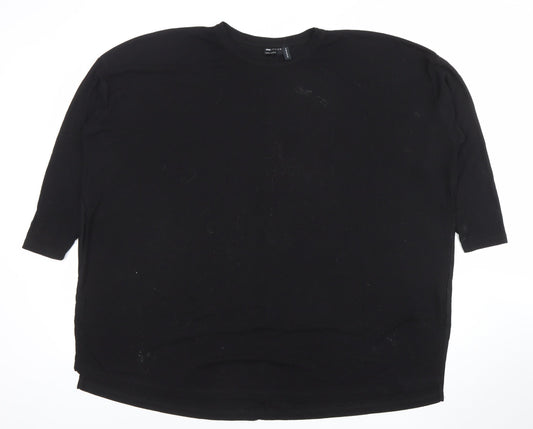 Womens UK Size 16 ASOS Black Basic T-Shirt
