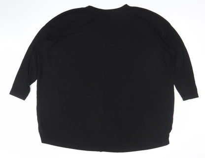 Womens UK Size 16 ASOS Black Basic T-Shirt