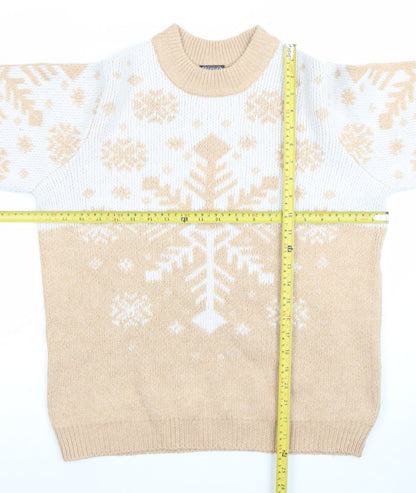 Womens UK Size M Beloved Woman Beige Pullover Jumper