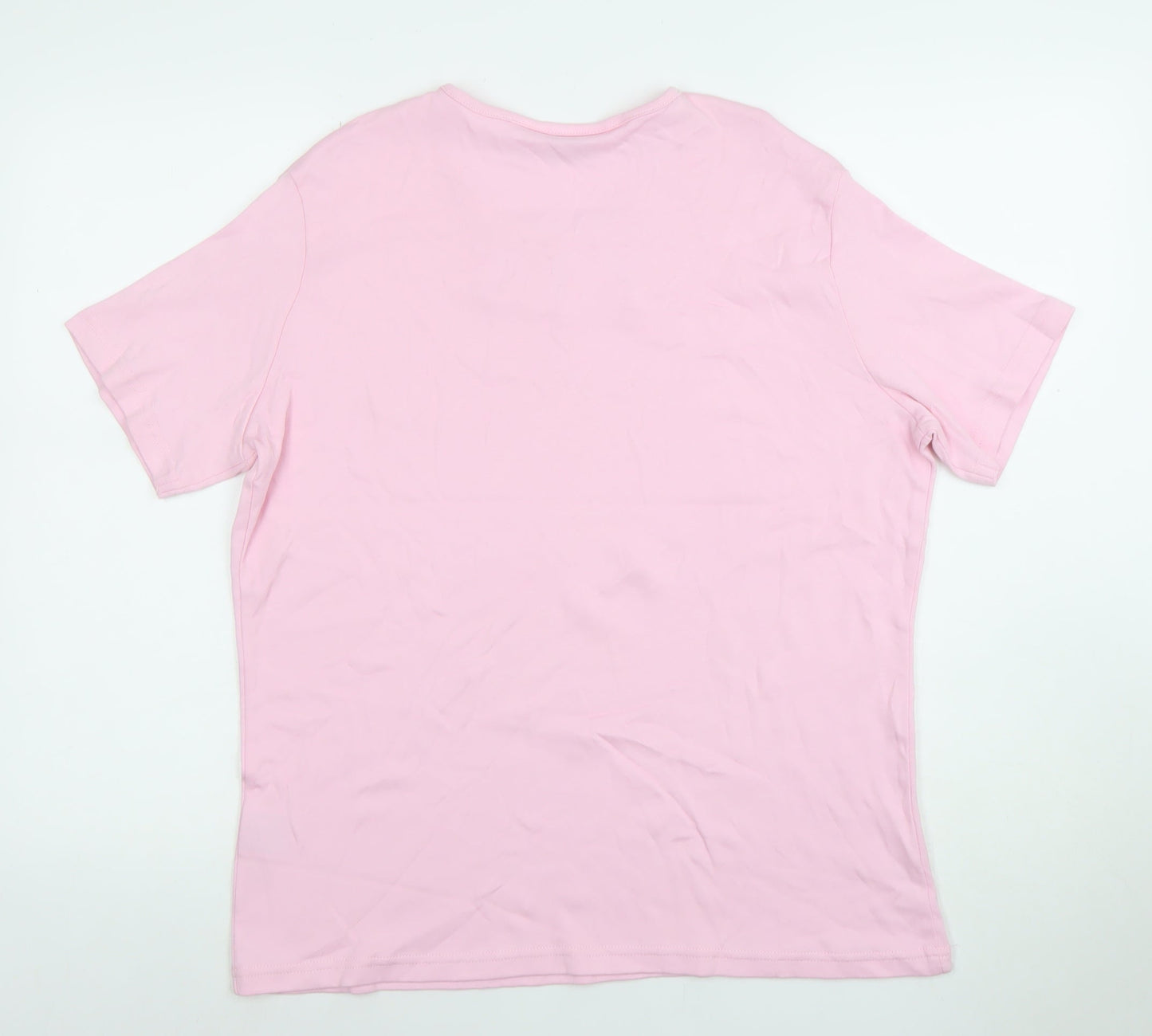 Isle Women’s Pink Cotton Cut-Out Crew Neck T-Shirt Size 18