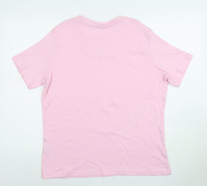 Isle Women’s Pink Cotton Cut-Out Crew Neck T-Shirt Size 18
