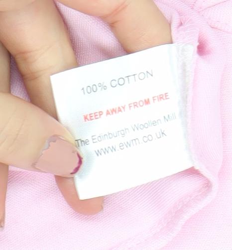 Isle Women’s Pink Cotton Cut-Out Crew Neck T-Shirt Size 18