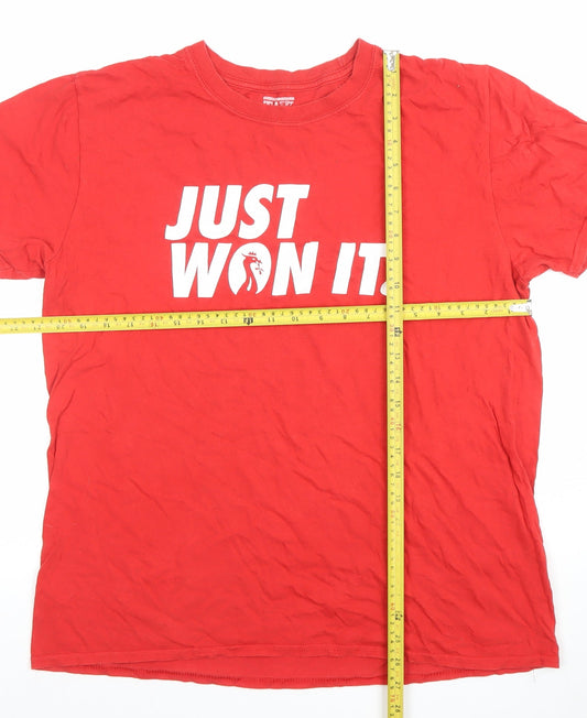 The Anfield Wrap Men's Red 'Just Won It' Graphic T-Shirt Size L