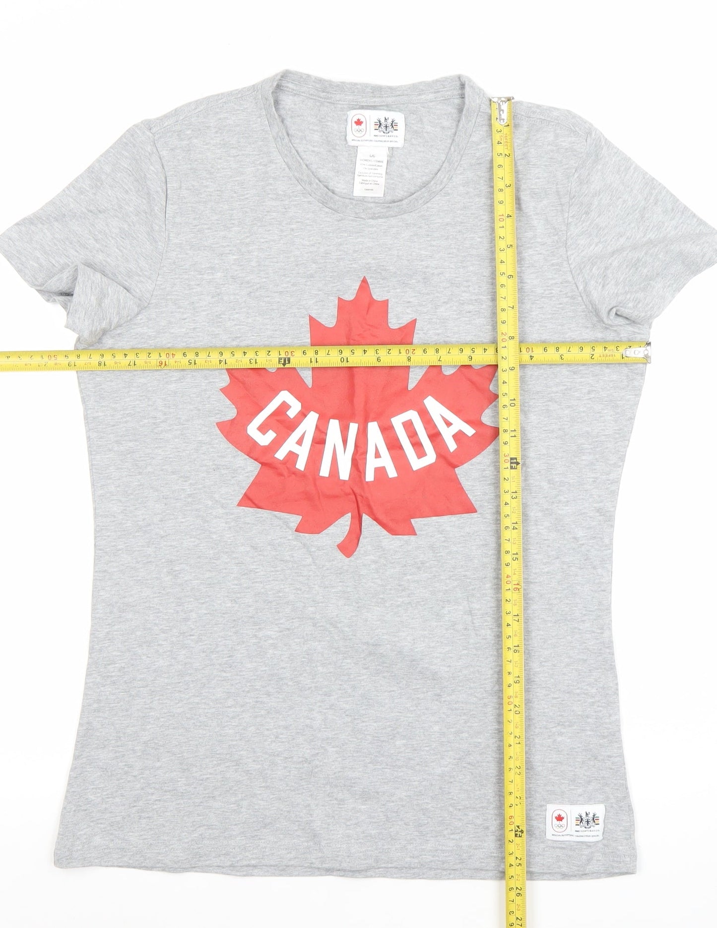 Womens UK Size L Hudson’s Bay Co. Grey Basic T-Shirt