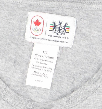 Womens UK Size L Hudson’s Bay Co. Grey Basic T-Shirt