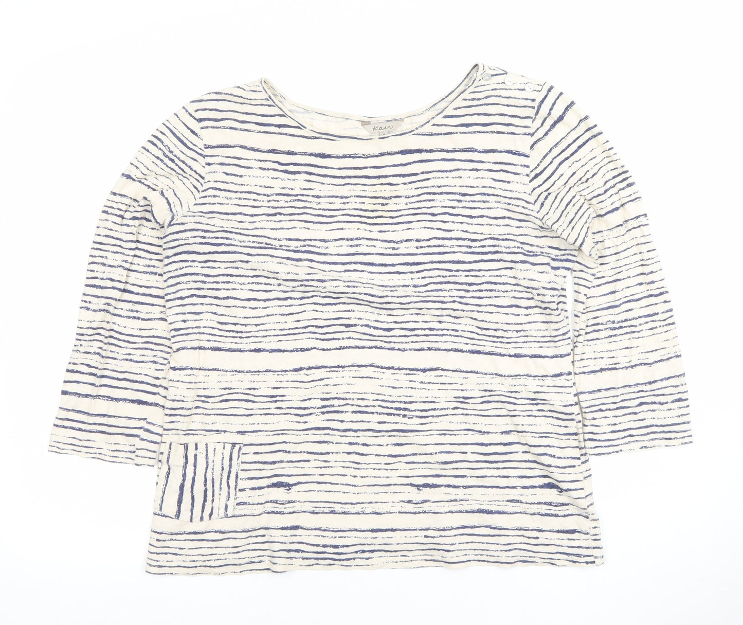 Womens UK Size 12 KEW White Basic T-Shirt