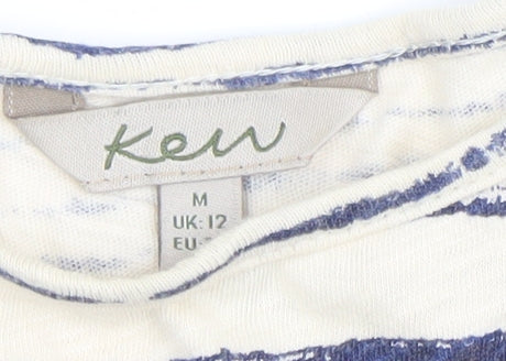 Womens UK Size 12 KEW White Basic T-Shirt