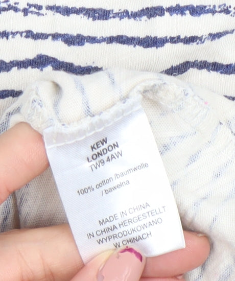 Womens UK Size 12 KEW White Basic T-Shirt