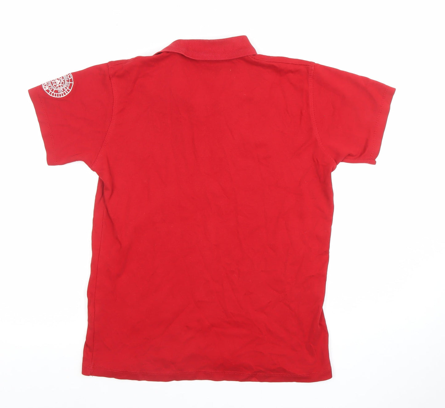 La Martina Boys Red Polo Shirt Porsche Team Logo 11-12 Years 100% Cotton