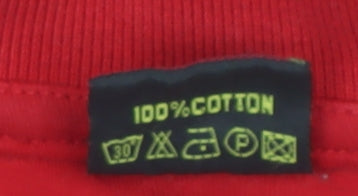 La Martina Boys Red Polo Shirt Porsche Team Logo 11-12 Years 100% Cotton