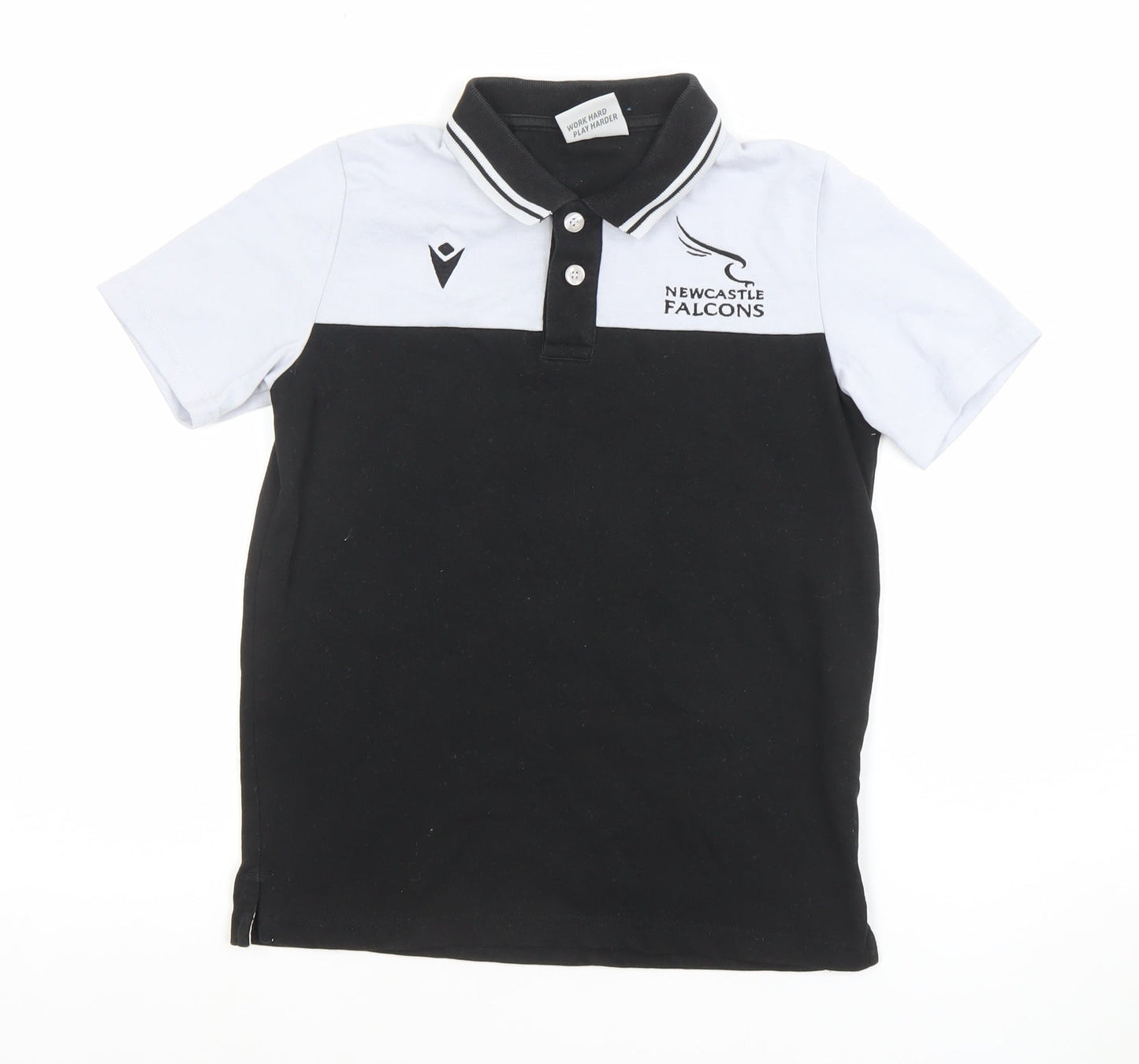 Boys UK Size 2XS Macron Black Basic Polo