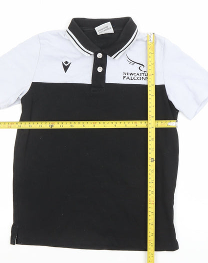 Boys UK Size 2XS Macron Black Basic Polo