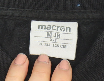 Boys UK Size 2XS Macron Black Basic Polo
