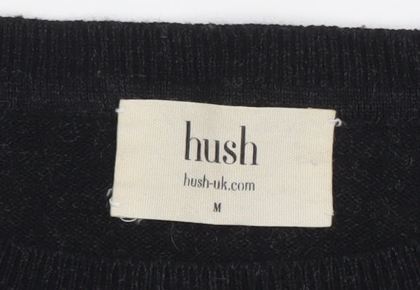 Hush Womens Black Star Pullover Jumper Size M Long Sleeve Knit