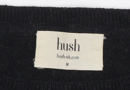 Hush Womens Black Star Pullover Jumper Size M Long Sleeve Knit