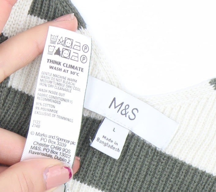 Marks and Spencer Women’s Multicoloured L Knit Striped Sleeveless Tank Dress