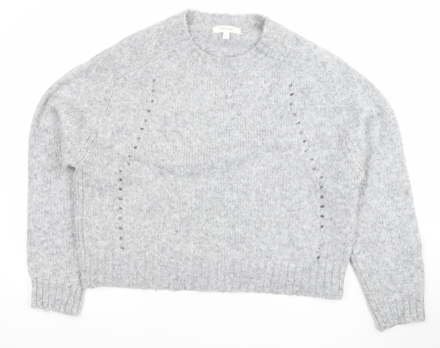 Womens UK Size M Marks and Spencer Grey Pullover Jumper