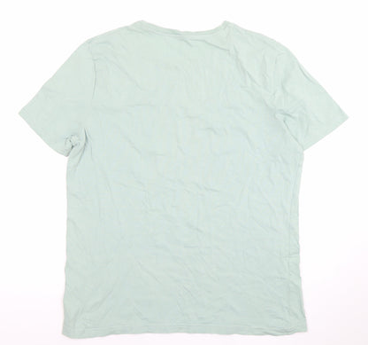 Mens UK Size L Marks and Spencer Green  T-Shirt