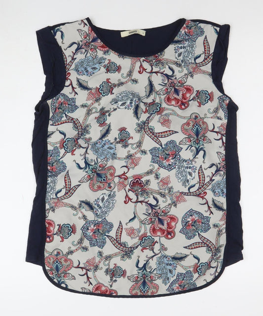 Womens UK Size M Oasis Multicoloured Tunic Blouse