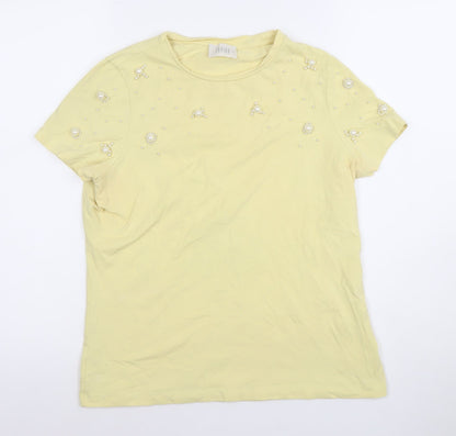 Womens UK Size S Savida Yellow Basic T-Shirt
