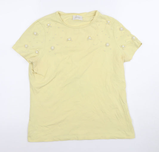 Womens UK Size S Savida Yellow Basic T-Shirt