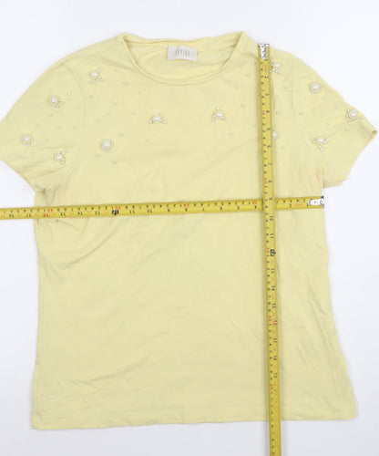 Womens UK Size S Savida Yellow Basic T-Shirt