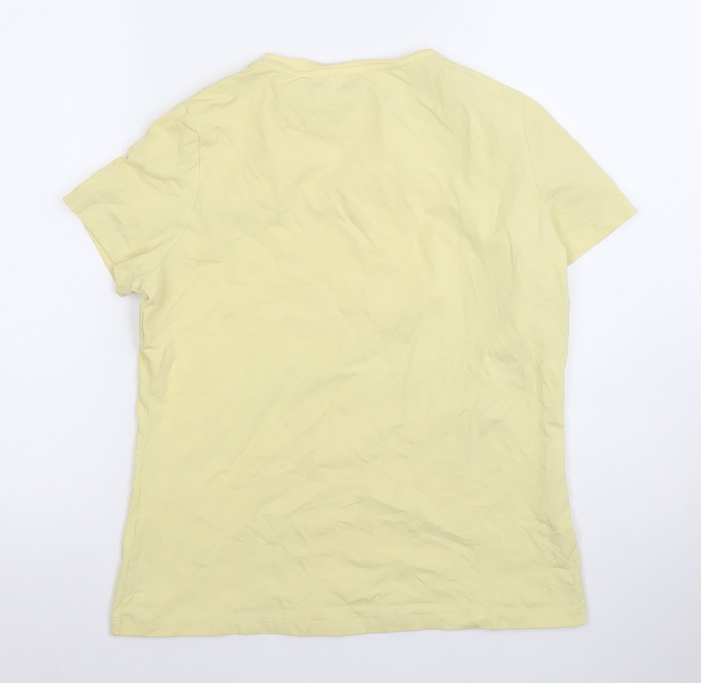 Womens UK Size S Savida Yellow Basic T-Shirt