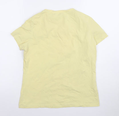 Womens UK Size S Savida Yellow Basic T-Shirt