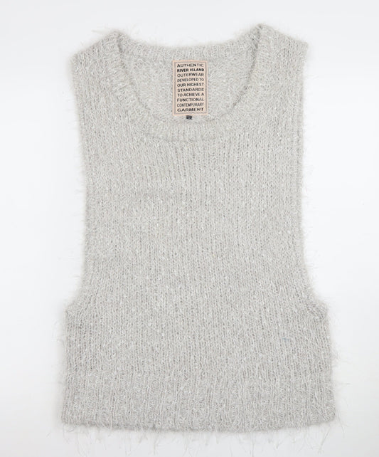 Womens UK Size 12 River Island Grey Vest Jumper