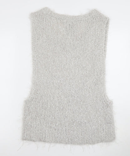 Womens UK Size 12 River Island Grey Vest Jumper