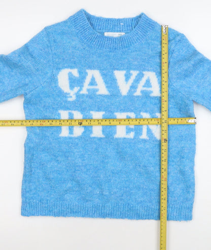 Primark Women Blue 2XS Crew Neck Pullover Jumper