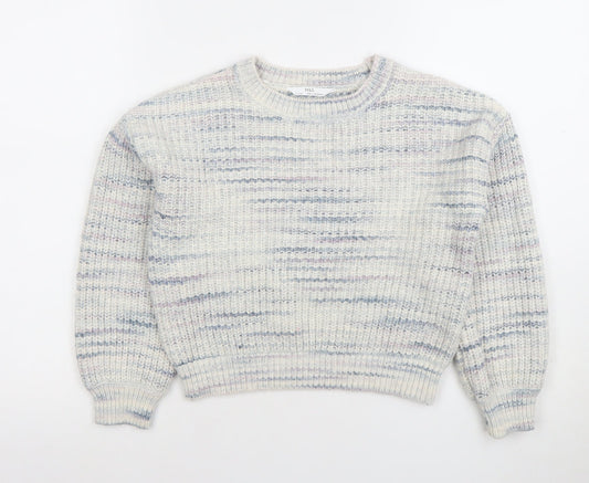 Marks and Spencer Girls Multicoloured Knit Pullover Jumper 9-10 Years