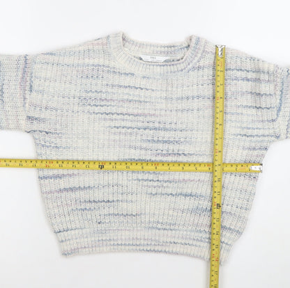 Marks and Spencer Girls Multicoloured Knit Pullover Jumper 9-10 Years