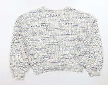 Marks and Spencer Girls Multicoloured Knit Pullover Jumper 9-10 Years