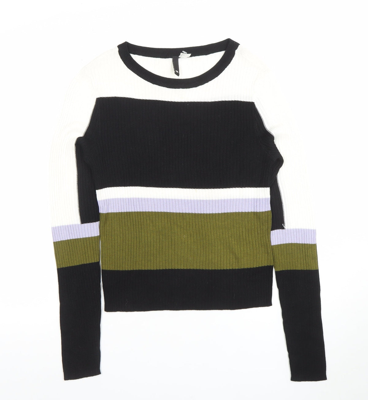 Womens UK Size M H&M Multicoloured Basic T-Shirt