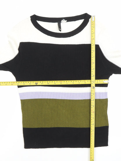 Womens UK Size M H&M Multicoloured Basic T-Shirt