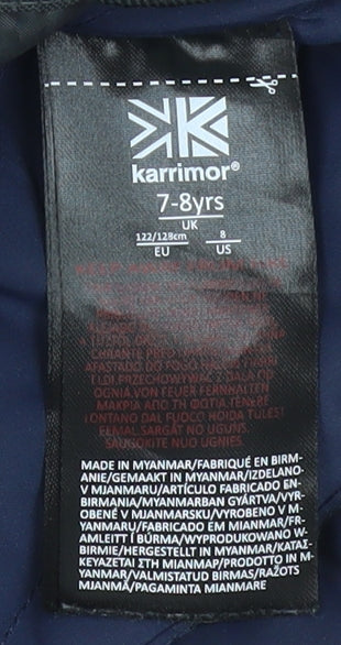 Boys UK Size 7-8 Years Karrimor Blue Puffer Jacket