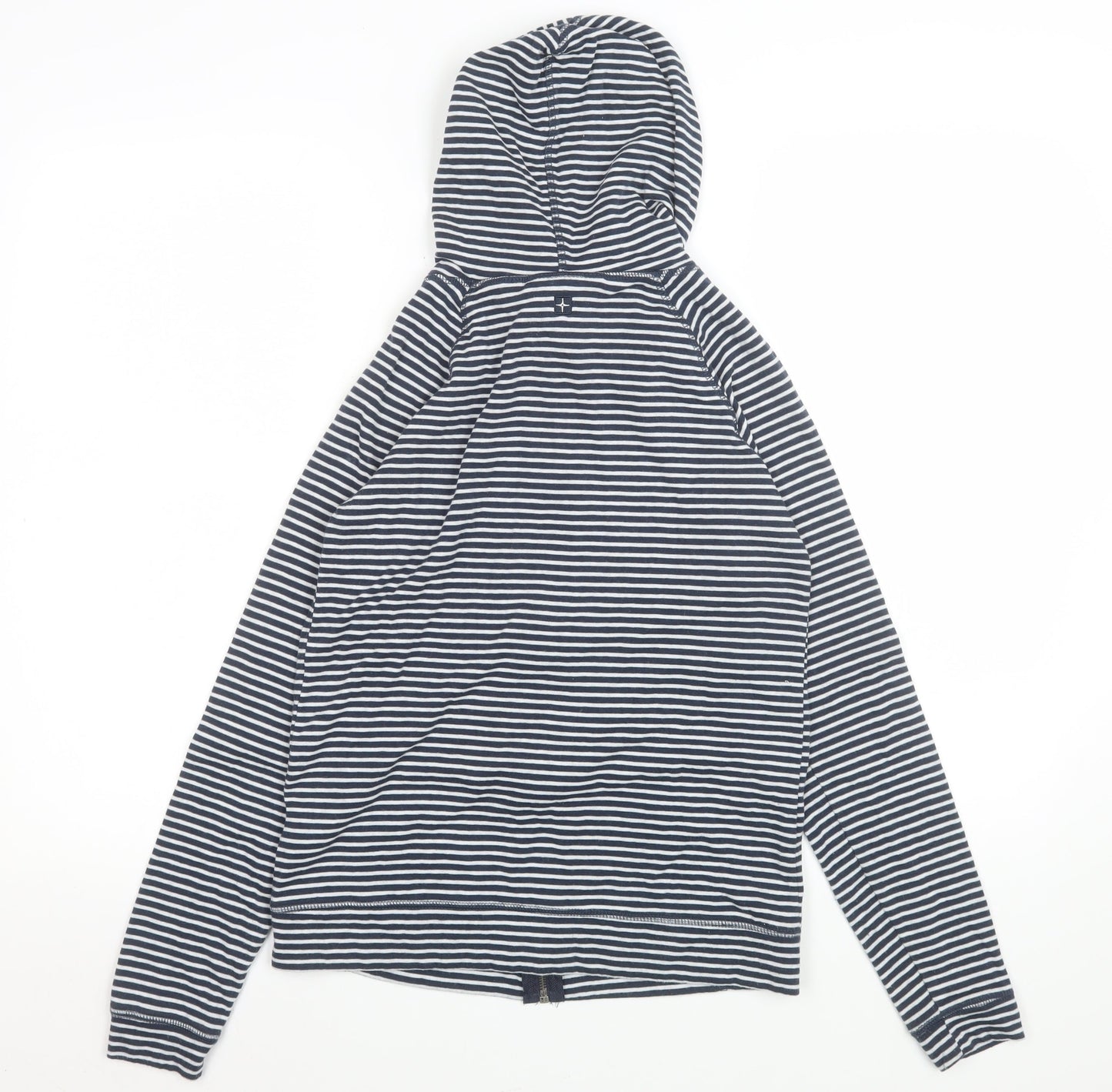 Mountain Warehouse Women's Blue Striped Hooded Zip Jacket Size 8