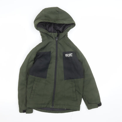 Boys UK Size 8 Years JACK & JONES Green Puffer Jacket