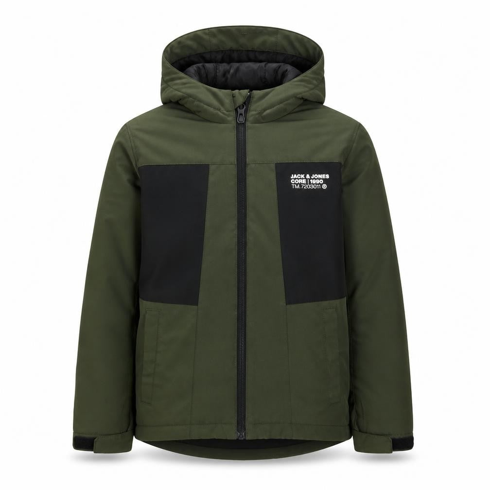 Boys UK Size 8 Years JACK & JONES Green Puffer Jacket