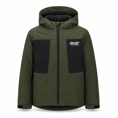 Boys UK Size 8 Years JACK & JONES Green Puffer Jacket