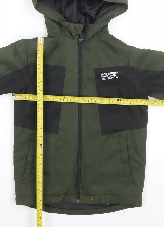 Boys UK Size 8 Years JACK & JONES Green Puffer Jacket