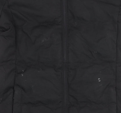 Trespass Girls Black Waterproof Hooded Long Puffer Coat 5-6 Years