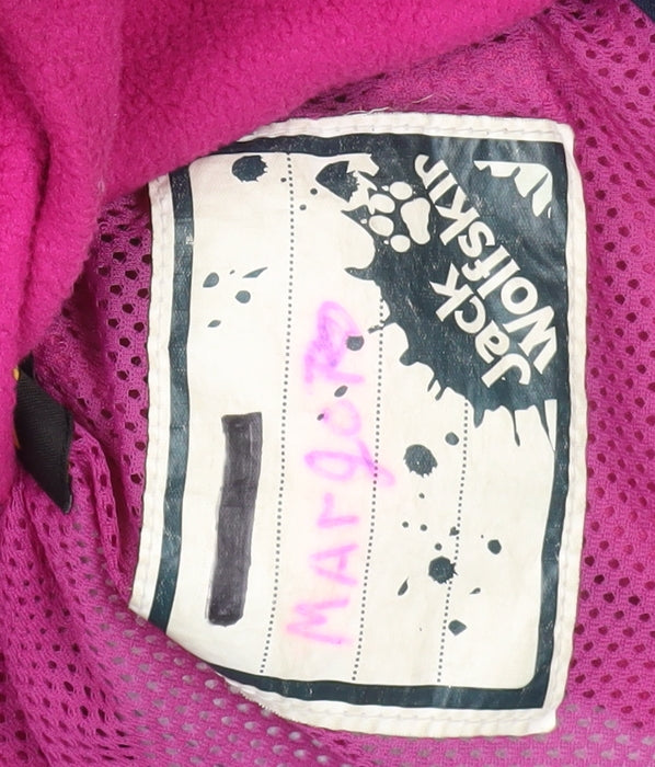 Jack Wolfskin Girls Blue Hooded Puffer Jacket 12 Years Waterproof Lined