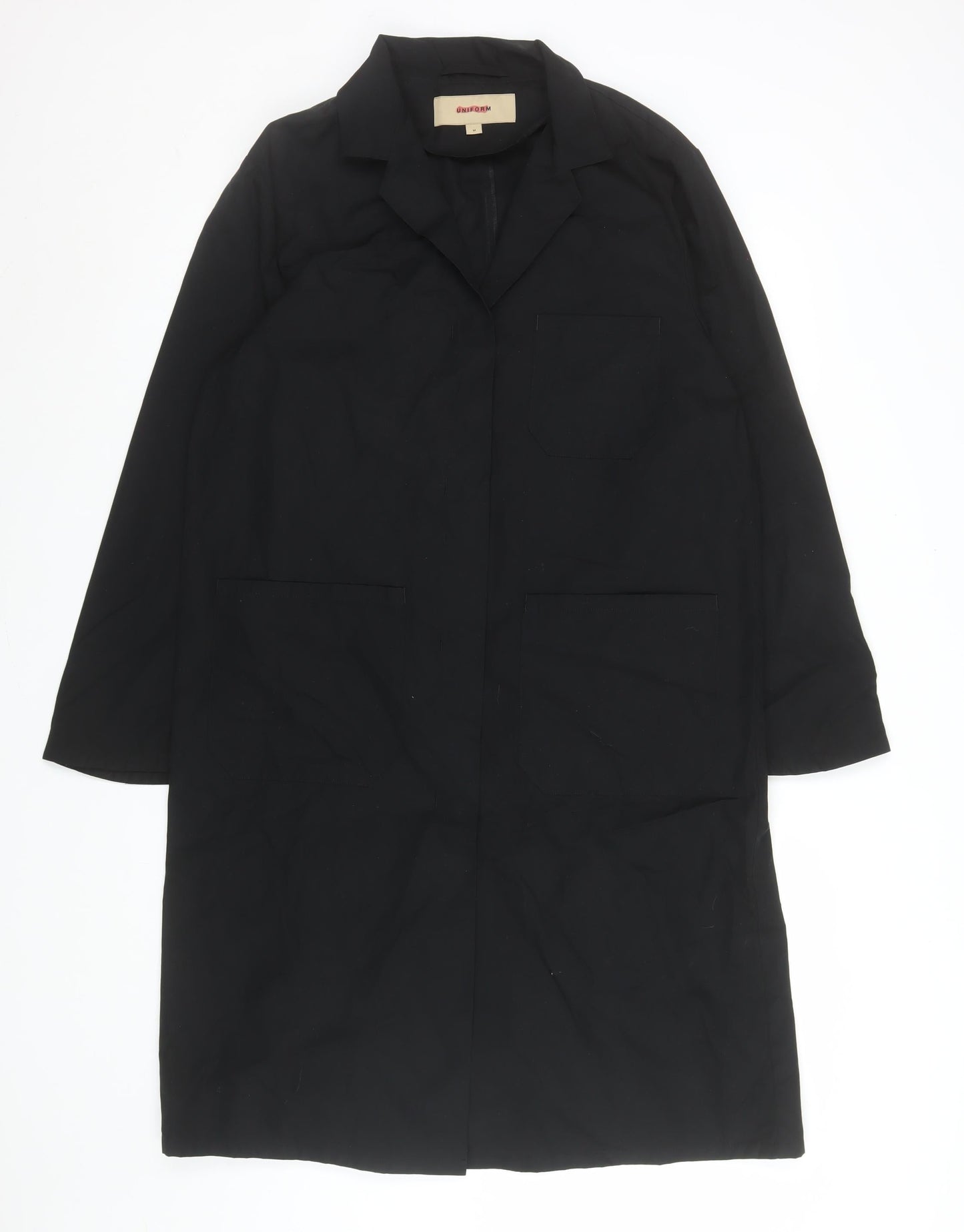 Burberry Women Black Cotton Collared Shirt Dress M Workwear