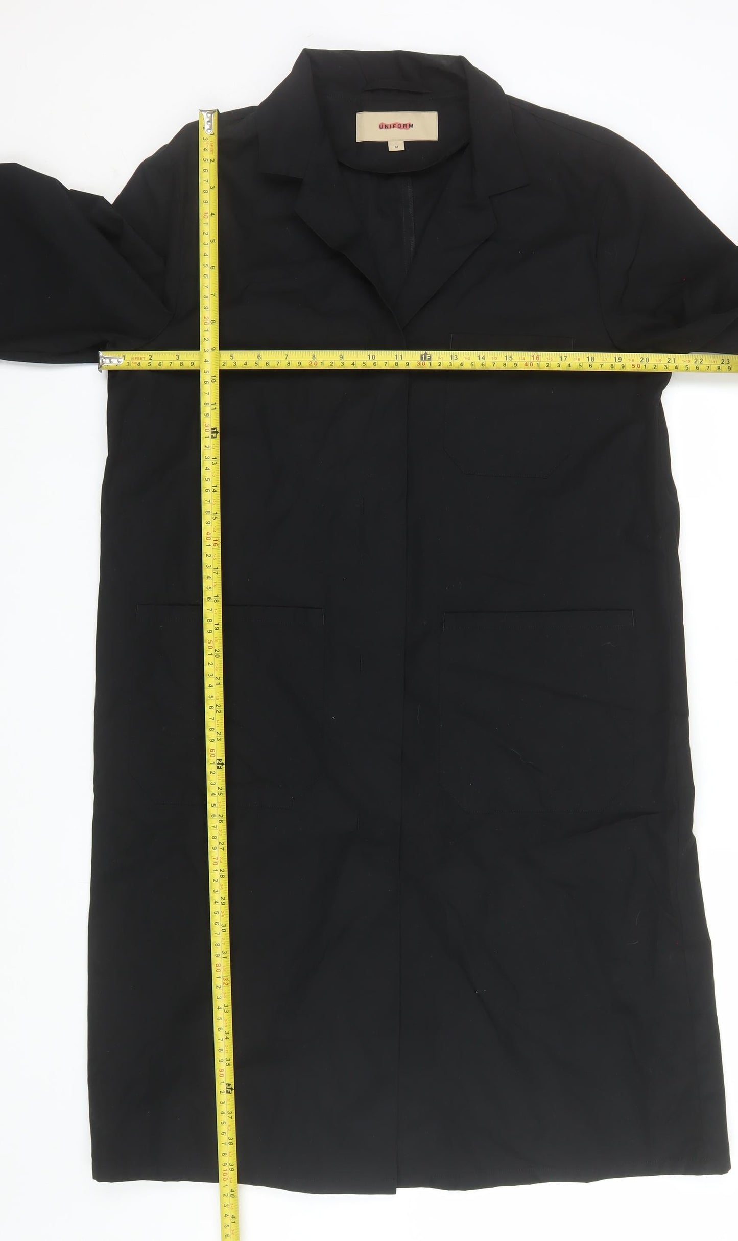 Burberry Women Black Cotton Collared Shirt Dress M Workwear