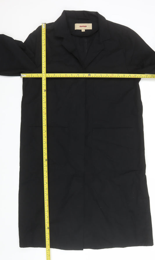 Burberry Women Black Cotton Collared Shirt Dress M Workwear