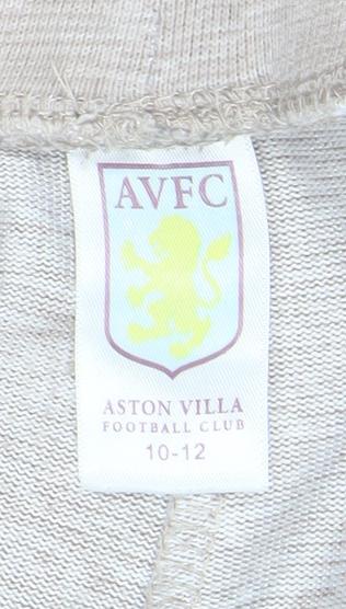 Aston Villa Women Beige Pyjama Pants Size 10-12 Jersey Sports Nightwear