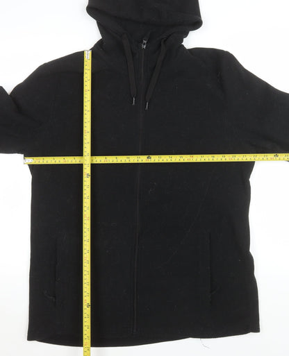 Mountain Warehouse Womens Black Fleece Hooded Jacket L Full Zip